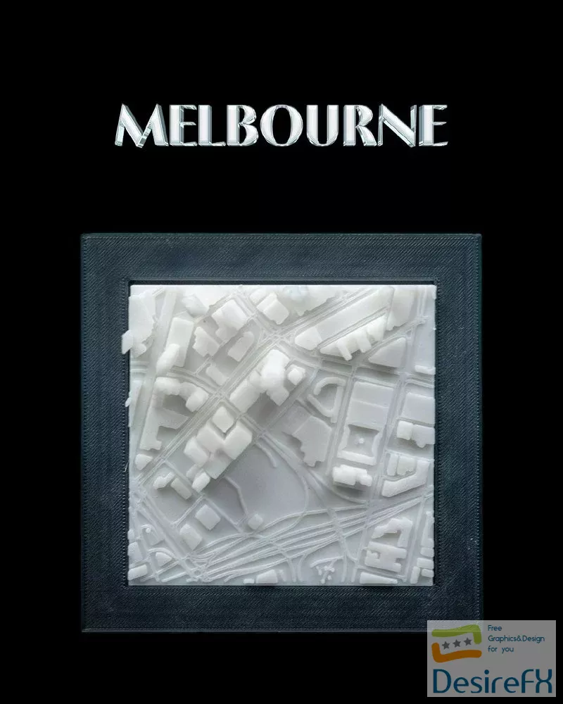 Download Melbourne - 3D Print - DesireFX.COM