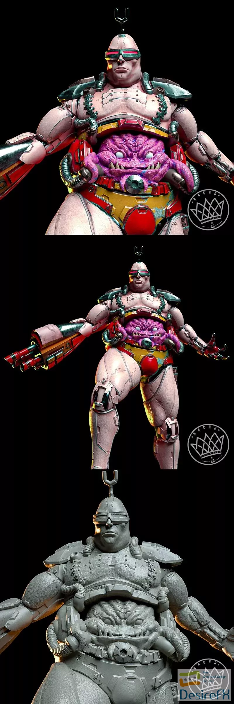 Download Nacho CG - Fan Art - Krang from TMNT Statue 3D Print ...