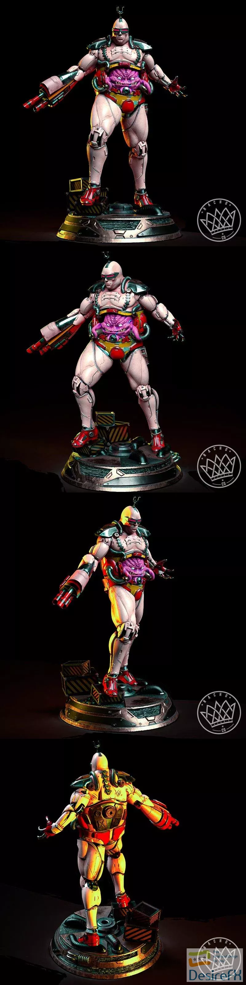 Download Nacho CG - Fan Art - Krang from TMNT Statue 3D Print ...
