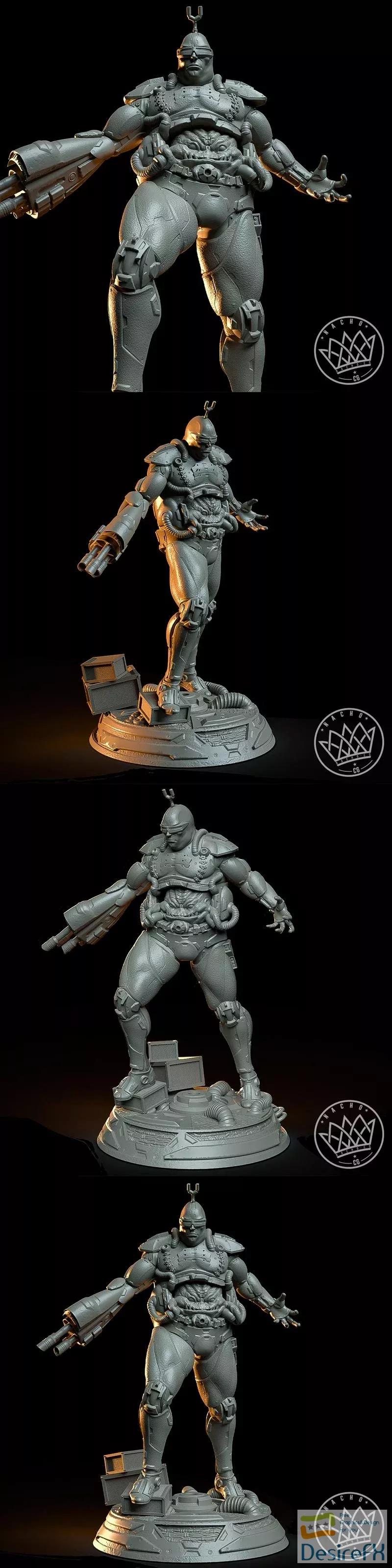Download Nacho CG - Fan Art - Krang from TMNT Statue 3D Print ...
