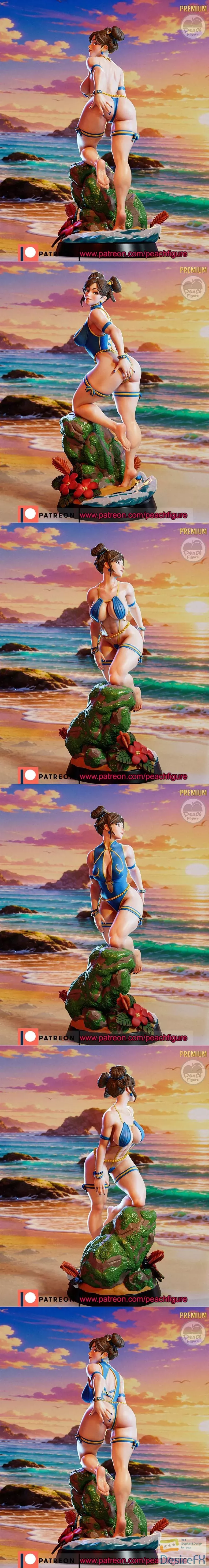Download Peach Figure - Chun Li 3D Print - DesireFX.COM